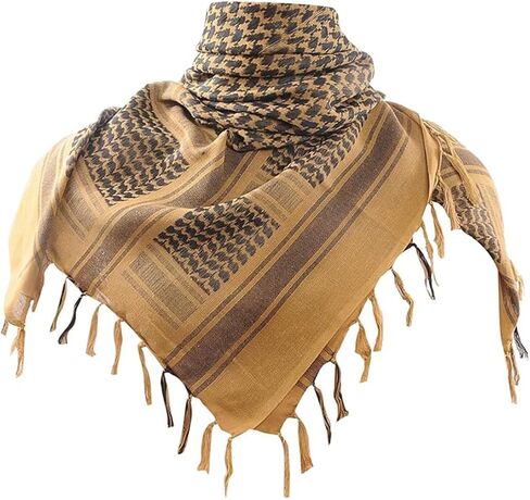 Scarf Military Shemagh Arab Tactical Desert Keffiyeh Windproof Wrap Muslim Hijab with Tassel 43x43 inch in Saudi Arabia