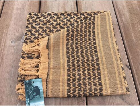 Scarf Military Shemagh Arab Tactical Desert Keffiyeh Windproof Wrap Muslim Hijab with Tassel 43x43 inch in Saudi Arabia