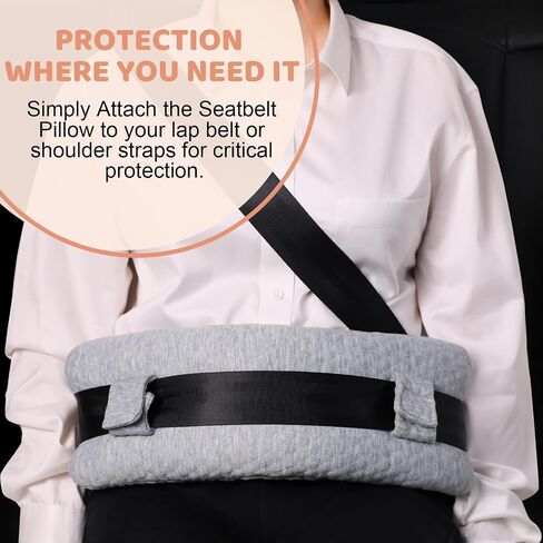 Seat Belt Pillow Post Surgery for Mastectomy and Heart Surgery, Mastectomy Recovery Supplies, Heart Operation Recovery Support Cushion for Chest Chemo Port, Recovering Gifts (Dark Gray) in Saudi Arabia
