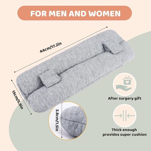 Seat Belt Pillow Post Surgery for Mastectomy and Heart Surgery, Mastectomy Recovery Supplies, Heart Operation Recovery Support Cushion for Chest Chemo Port, Recovering Gifts (Dark Gray) in Saudi Arabia
