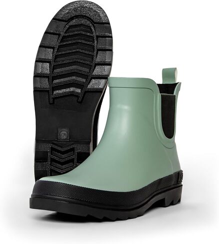 Shedrain Systlish Women's Chelsea Rain Boots-أحذية مطاطية قصيرة للماء ، قلة وغير قابلة للانزلاق للحديقة والمدينة والهواء الطلق in Kuwait