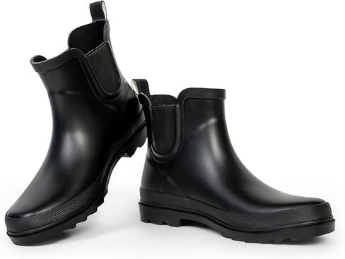 Shedrain Systlish Women's Chelsea Rain Boots-أحذية مطاطية قصيرة للماء ، قلة وغير قابلة للانزلاق للحديقة والمدينة والهواء الطلق in Kuwait