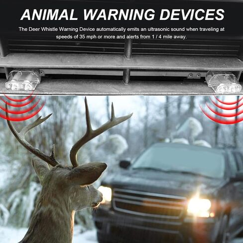 4 PCS Deer Whistles for Car, Auto Deer Warning Whistle Devices with Adhesive Tapes, Animal Alert Horn Save Deer Whistle Avoids Collision for Cars Trucks Motorcycles (Black) in Saudi Arabia