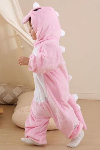 DarkCom Unisex Baby Dinosaur Costume Animal Onesie Toddler Hooded Romper Halloween Kids' Christmas Pajamas in Saudi Arabia