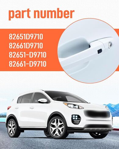 مفتاح زر مقبض الباب ملائم لـ Kia Sportage 2017-2021 الباب الأمامي والزر يمين مفتاح استبدال 82651D9710 82661D9710 82651-D9710 82661-D9710 بدون سلك in Kuwait