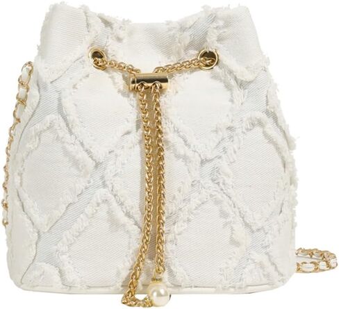 Small Denim Bucket Bag, Jean Purses for Women Denim Crossbody Bags Hobo Bag Drawstring Handbag in Saudi Arabia