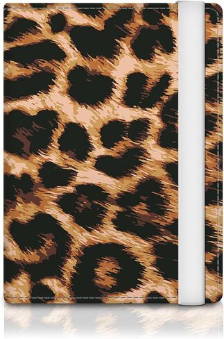 Passport Holder for Travel Essentials, RFID Premium Leather Passport Wallet Cover Case for Travel Must Haves Accessories, Passport Book Holders for Women Men Retro Brown Leopard in Kuwait