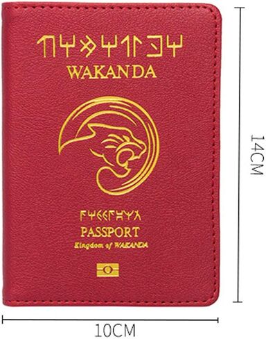 تغطية جواز السفر مملكة واكاندا حامل جواز السفر المطبوع جلود سود in Kuwait