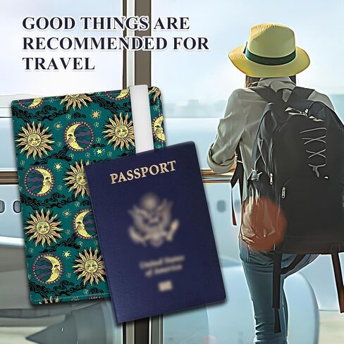 Passport Holder for Travel Essentials, RFID Premium Leather Passport Wallet Cover Case for Travel Must Haves Accessories, Passport Book Holders for Women Men Retro Brown Leopard in Kuwait