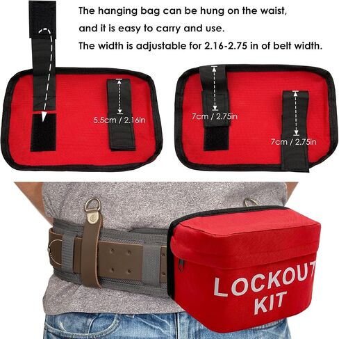 JOJOMARK Lockout Tagout Kit Tool Box Clamp-On Circuit Breaker Lockout, Group Lockout Hasps, Clamp-On Circuit Breaker Lockout, Group Lockout Hasps, Tool Box with Handles in Kuwait
