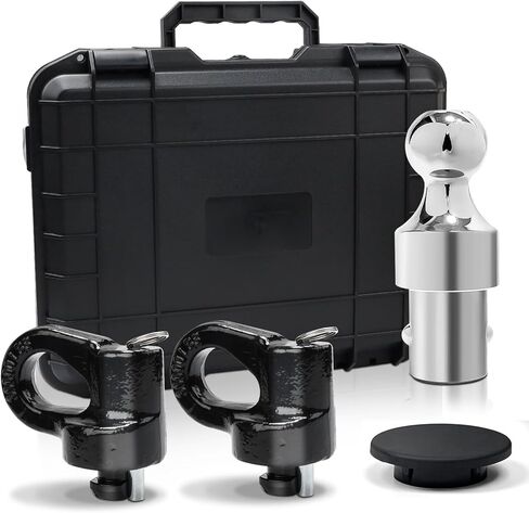 Gooseneck Hitch Ball Kit - 60692 Puck System with 2-5/16-Inch Ball and 2 Gooseneck Safety Chain Anchors Fits for 2013-2024 Ford F250 F350 F450 and Fits for 2016-2024 Silverado Trucks in Saudi Arabia