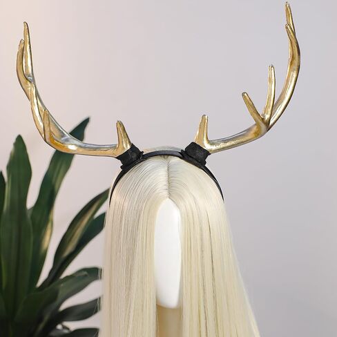 MOSTORY Reindeer Antler Horns Headband - Deer Antlers Headband for Women Cosplay Photo Shoot Renaissance Halloween in Saudi Arabia