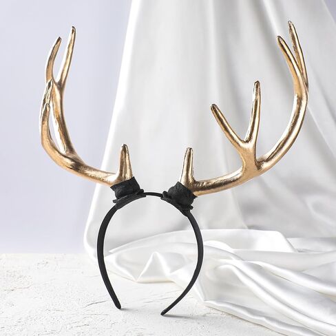 MOSTORY Reindeer Antler Horns Headband - Deer Antlers Headband for Women Cosplay Photo Shoot Renaissance Halloween in Saudi Arabia