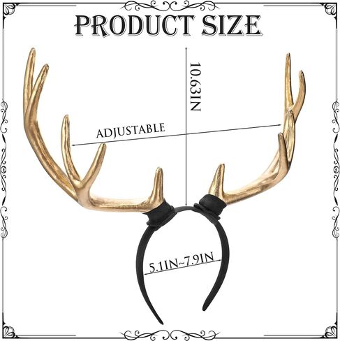 MOSTORY Reindeer Antler Horns Headband - Deer Antlers Headband for Women Cosplay Photo Shoot Renaissance Halloween in Saudi Arabia