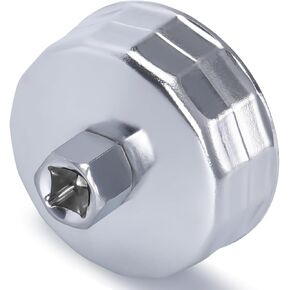 73-74mm 15 flutes flutes oil filter cap cap socket متوافق مع مرشح زيت AC Delco PF63/PF64 ، لكرايسلر ، GM ، Exhinox 1.5L و Chevy Silverado 4.3L ،
