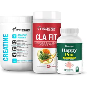 Evolution Advance Nutrition CLA Fit 2,400 mg- Support Lean Muscle Mass, Promote Energy+Colon Cleanser – Supports Gut Health, and Constipation Relief+Creatine Monohydrate Powder 5000mg