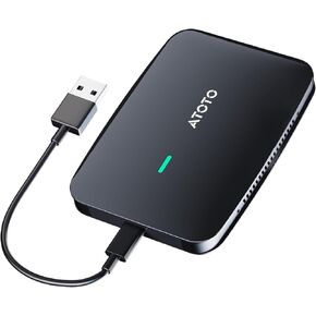 Ai Box Carplay/Android Auto Wireless Adapter, 4-in-1 Video Box Netflix-YouTube, Dual Bluetooth/WiFi, 2GB+16GB Upto 128GB, Plug & Play, for OEM Wired CarPlay AndroidAuto Stereo 2016+, CB4