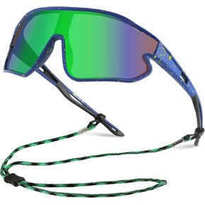 YUNBLL&KO Kids Sunglasses Youth Baseball Sun Glasses TR90 Lightweight Frame UV400 Sports Cycling Sunglasses for Girls Boys
