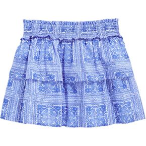 vineyard vines Girls' Clip Dot Smocked Ruffle Skirt