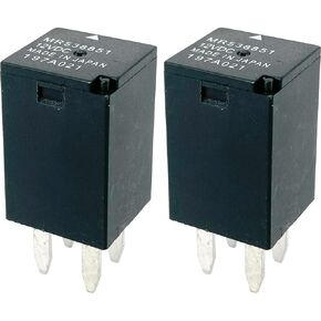 2-Pack MR538851 Relay - 12VDC 20A 4-Pin SPST Automotive Relay - Compatible with Fuel Pump & Lighting Systems (Replaces 13848981, D1777C, 13502753) - Fixes Electrical Failures