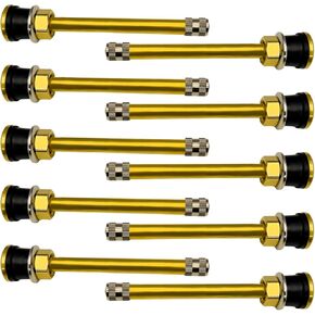 TR572 Truck Tire Valve Stems (Pack of 10),Brass Commercial 3-3/4 Valve Stems for Rim Φ.625", Replacement Brass Clamp-in Valve Stem for Truck and Bus