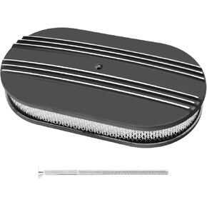 15 "OVAL الجزئي الجزئي أدوات تجميع منظف هواء الألومنيوم ، منظف الهواء المصقول للكربن مع عنصر المرشح