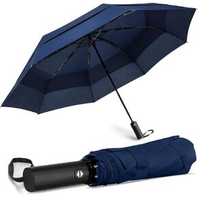 ECOBRELLA-Golf Umbrella -Oversized 54inch Double Layer Windproof Extra Large Dark Blue Folding Compact, Automatic Open&Close-03