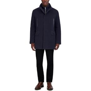 Cole Haan Mens Full zip Wool Plush Coat Coat