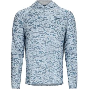Simms Challenger Solar Hoody for Men - UPF 30+ Long Sleeve Fishing Sun Shirt with Hood, Breathable & Moisture-Wicking Fabric
