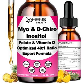 ملحق Myo-Inositol & D-Chiro Inositol للنساء ، مثالي 40: 1 نسبة Inositol MultiosiTamin W. الفوليك المغنيسيوم فيتامين D3 ، مجمع إينوسيتول لتوازن هرمونات طاقة مزاجية دعم المبيض*