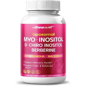 Myo-inositol ، D-Chiro Inositol ، Berberine ، Ashwagandha & Maca-دعم توازن الصحة والموازنة المزاجية-150 كبسولة-مصنوعة في الولايات المتحدة الأمريكية