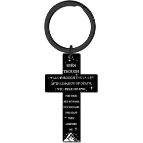 Cross Keychain Christian Religious Gifts For Men Women Brother Friend Teen Boy Encouragement Spiritual Religious Gifts Ideas Jesus Bible Verse Mens Keychain