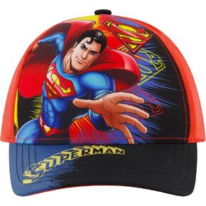 Concept One Superman Baseball Cap, Boy's Snapback Hat with Curved Brim