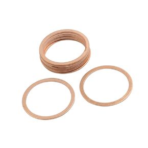 10 Pcs 32mm x 38mm x 1mm Copper Flat Washer Gasket Sealing Ring for Car Screw Bolt Nut Auto Replacement Parts