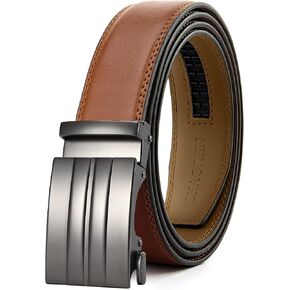 CHAOREN Ratchet Belts for Men - Mens Leather Belt 1 3/8" for Dress Pants - Micro Adjustable Belt Fit Everywhere