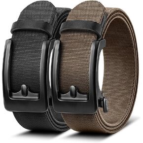 BULLIANT Men Belt 2Pack,Stretchable Ratchet Belt Adjustable For Men Gift Golf Casual Jeans Precise Fit