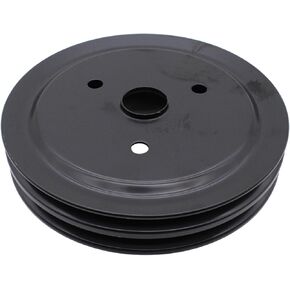 Crankshaft Pulley Double-Groove SWP Short Water Pump Compatible with Chevy SBC 262 265 267 283 302 305 307 327 350 400 Black Steel