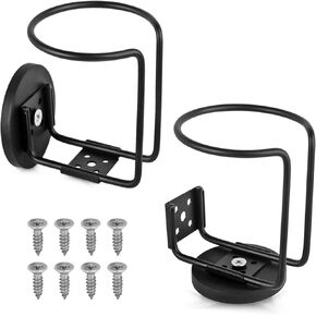 2 Pack Universal Tractor Magnetic Cup Holder Compatible with Forklifts, Lawn Movers Kubota B BX Mahindra RV Bottle Beverage Holder Accessories with Magnetic Mounting Base and Wall Mount Screws