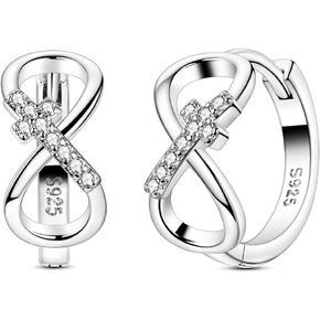 925 Sterling Silver Small Circle Huggie Hoops for Women - 5A CZ Mini Stud Earrings, Hypoallergenic & Versatile Jewelry for Everyday & Gifts