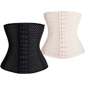 FLORATA Women's Waist Trainer Corset Tummy Control Body Shaper Waist Cincher Shapewear