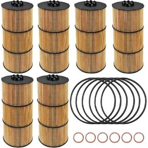 6 PCS LF17511 OIL LUBE FILTER KIT FIT for Freightliner Trucks Buses 114SD 122SD 2012-2020 Western Star Trucks 4700SB 4900FA 4700SF 2009-2020 ، Lube Filter L6 12.8L 14.815.6L LF17474 P7505