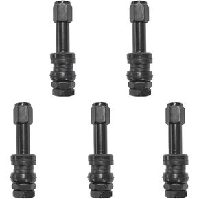 5PCS TR43E/VS43 Tubeless Metal Clamp-in Tire Valve Stems, Aluminum Alloy Valve Stems Mount for 0.453" Rim Hole on Standard Vehicle Tires (Black)