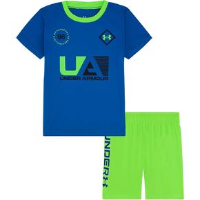 Under Armour boys Short Sleeve Tee and Short Set, Lightweight and Breathable