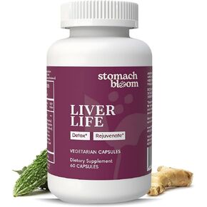 Liver Detox & Cleanse | Herbal Liver Support | Liver Supplement Includes Bitter Melon, Ginger, Methi, Vitamin D3, Magnesium & More | Premium Liver Cleanse for Men & Women | 60 Ct