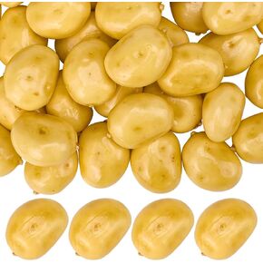 GORGECRAFT 40Pcs Foam Artificial Vegetables Simulation Lifelike Potatoes Food Decorative Bubble Potato for House Kitchen Photography Model Party Pub Decoration Cabinet Ornament
