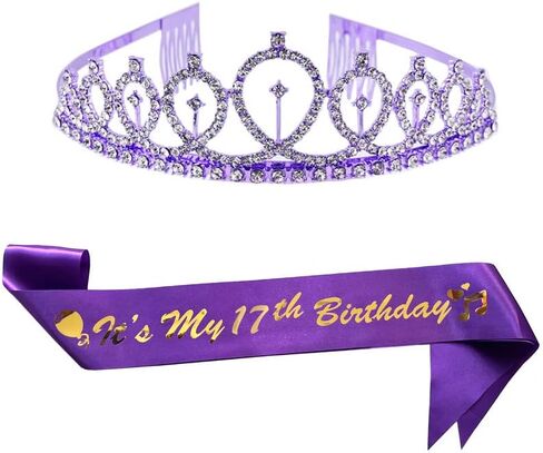 تيجان أعياد الميلاد للنساء ، إنه تاج أعياد عيد ميلاد Sash و Tiara الخامس للنساء تفضل الزخارف in Kuwait