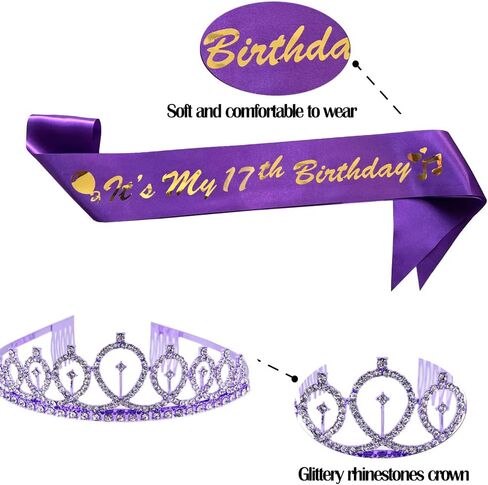 تيجان أعياد الميلاد للنساء ، إنه تاج أعياد عيد ميلاد Sash و Tiara الخامس للنساء تفضل الزخارف in Kuwait