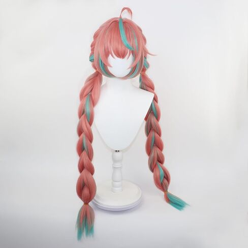 Varesa Cospaly Wig -Pink and Green Wig with Bangs for Women's Parties and Halloween in Saudi Arabia
