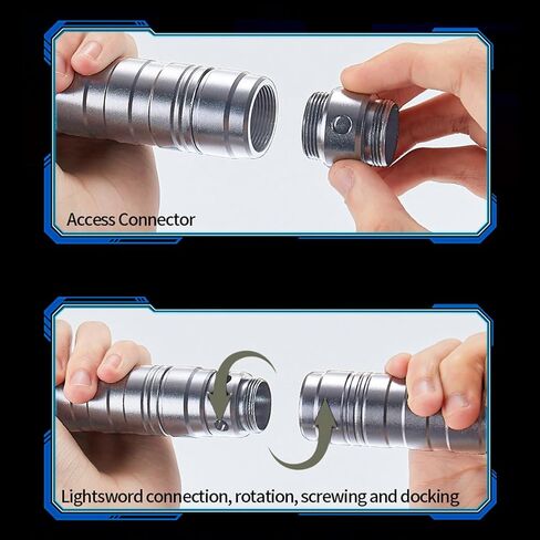 Lightsaber Fx Dueling Force 15 RGB Colors Type-C Metal Hilt Rechargeable 4 Modes Force Fx Dueling Light Saber Lightsaber Gifts for Boyfriend Girlfriend and Adults（Set of 1（Black）） in Saudi Arabia