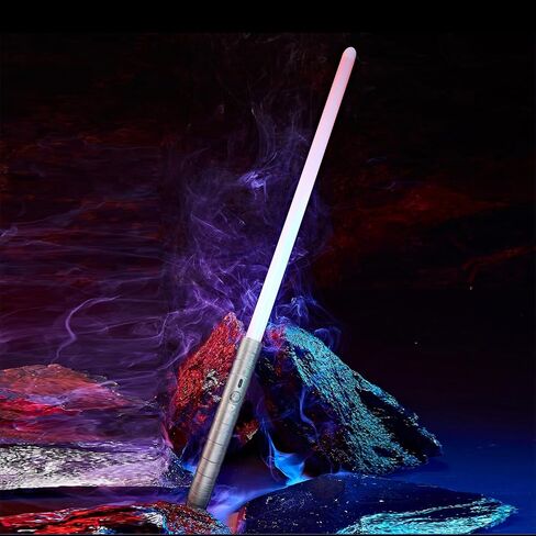 Lightsaber Fx Dueling Force 15 RGB Colors Type-C Metal Hilt Rechargeable 4 Modes Force Fx Dueling Light Saber Lightsaber Gifts for Boyfriend Girlfriend and Adults（Set of 1（Black）） in Saudi Arabia